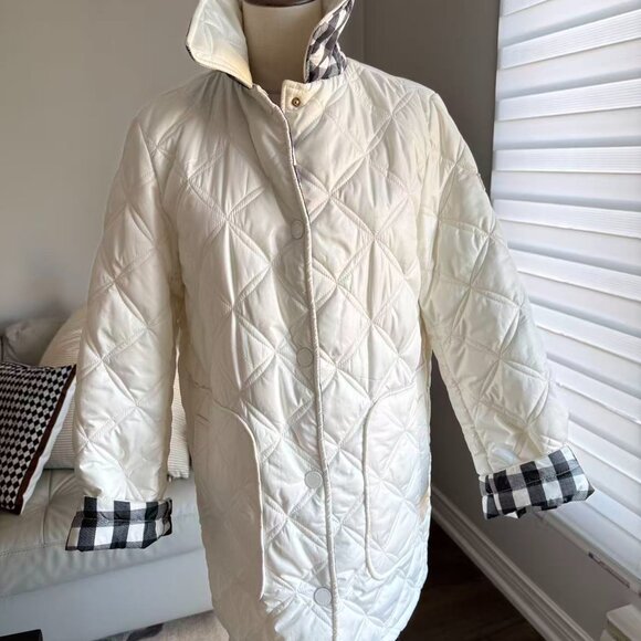 Kate Spade Gingham Quilted Coat - Picture 5 of 9